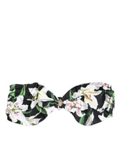 Load image into Gallery viewer, Dolce &amp; Gabbana Black Lily Halter Swimwear Top Beachwear Bikini
