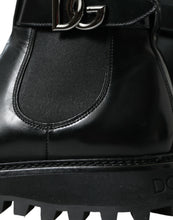 Load image into Gallery viewer, Dolce &amp; Gabbana Black Chelsea Belted DG Logo Boots Shoes
