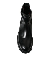 Load image into Gallery viewer, Dolce &amp; Gabbana Black Chelsea Belted DG Logo Boots Shoes
