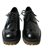 Load image into Gallery viewer, Dolce &amp; Gabbana Black Leather Lace Up Derby Men Dress Shoes
