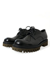 Load image into Gallery viewer, Dolce &amp; Gabbana Black Leather Lace Up Derby Men Dress Shoes
