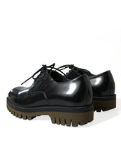 Load image into Gallery viewer, Dolce &amp; Gabbana Black Leather Lace Up Derby Men Dress Shoes
