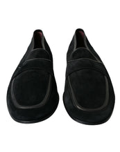 Load image into Gallery viewer, Dolce &amp; Gabbana Black Velvet Slip On Loafers Dress Shoes
