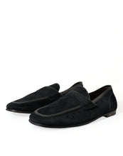 Load image into Gallery viewer, Dolce &amp; Gabbana Black Velvet Slip On Loafers Dress Shoes
