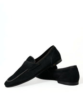 Load image into Gallery viewer, Dolce &amp; Gabbana Black Velvet Slip On Loafers Dress Shoes
