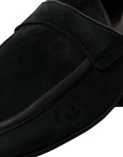 Load image into Gallery viewer, Dolce &amp; Gabbana Black Velvet Slip On Loafers Dress Shoes
