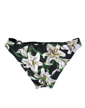 Load image into Gallery viewer, Dolce &amp; Gabbana Black Lily Print Swimwear Bottom Beachwear Bikini
