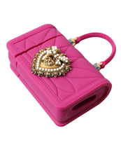 Load image into Gallery viewer, Dolce &amp; Gabbana Chic Quilted Silicone Airpods Case - Pink &amp; Gold
