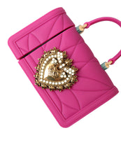 Load image into Gallery viewer, Dolce &amp; Gabbana Chic Quilted Silicone Airpods Case - Pink &amp; Gold
