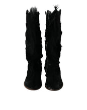 Load image into Gallery viewer, Dolce &amp; Gabbana Black Gazelle Fur Mid Calf Winter Boots Shoes
