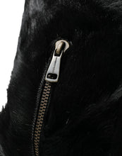 Load image into Gallery viewer, Dolce &amp; Gabbana Black Gazelle Fur Mid Calf Winter Boots Shoes
