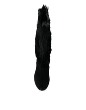 Load image into Gallery viewer, Dolce &amp; Gabbana Black Gazelle Fur Mid Calf Winter Boots Shoes
