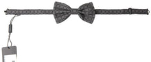 Load image into Gallery viewer, Dolce &amp; Gabbana Elegant Black and White Silk Bow Tie
