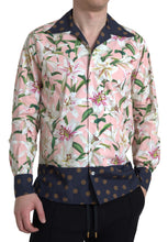 Load image into Gallery viewer, Dolce &amp; Gabbana Cotton Polka Dot Lily Print Collared Shirt
