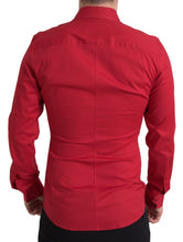 Load image into Gallery viewer, Dolce &amp; Gabbana Red Slim Fit Cotton Stretch Shirt
