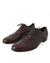 Load image into Gallery viewer, Dolce &amp; Gabbana Bordeaux Leather Men Formal Derby Dress Shoes
