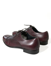 Load image into Gallery viewer, Dolce &amp; Gabbana Bordeaux Leather Men Formal Derby Dress Shoes
