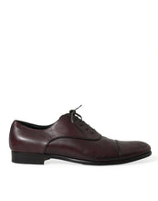 Load image into Gallery viewer, Dolce &amp; Gabbana Bordeaux Leather Men Formal Derby Dress Shoes
