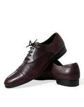 Load image into Gallery viewer, Dolce &amp; Gabbana Bordeaux Leather Men Formal Derby Dress Shoes
