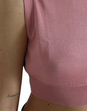 Load image into Gallery viewer, Dolce &amp; Gabbana Pink Crew Neck Cropped Sleeveless Tank Top
