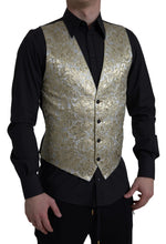 Load image into Gallery viewer, Dolce &amp; Gabbana Elegant Gold Silk Formal Vest
