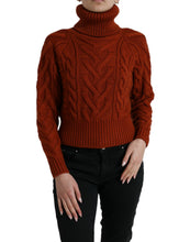 Load image into Gallery viewer, Dolce &amp; Gabbana Brown Wool Knit Turtleneck Pullover Sweater
