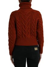 Load image into Gallery viewer, Dolce &amp; Gabbana Brown Wool Knit Turtleneck Pullover Sweater
