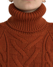 Load image into Gallery viewer, Dolce &amp; Gabbana Brown Wool Knit Turtleneck Pullover Sweater
