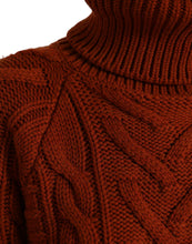 Load image into Gallery viewer, Dolce &amp; Gabbana Brown Wool Knit Turtleneck Pullover Sweater
