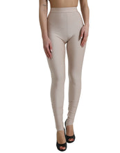 Load image into Gallery viewer, Dolce &amp; Gabbana Beige Nylon Stretch Slim Leggings Pants
