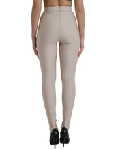 Load image into Gallery viewer, Dolce &amp; Gabbana Beige Nylon Stretch Slim Leggings Pants
