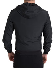 Load image into Gallery viewer, Dolce &amp; Gabbana Elegant Black Hooded Sweatshirt with Logo Plaque
