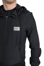 Load image into Gallery viewer, Dolce &amp; Gabbana Elegant Black Hooded Sweatshirt with Logo Plaque
