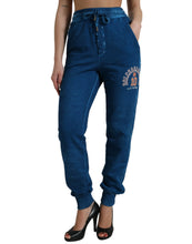 Load image into Gallery viewer, Dolce &amp; Gabbana Blue Logo Cotton Jogger Sweatpants Pants
