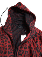 Load image into Gallery viewer, Dolce &amp; Gabbana Red Leopard Hooded Bomber Jacket
