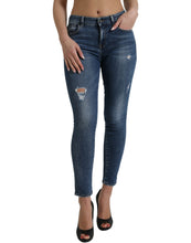 Load image into Gallery viewer, Dolce &amp; Gabbana Dark Blue Cotton Stretch Denim Skinny Jeans
