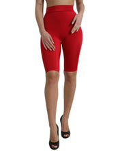 Load image into Gallery viewer, Dolce &amp; Gabbana Red Stretch High Waist Cropped Leggings Pants
