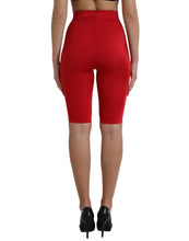 Load image into Gallery viewer, Dolce &amp; Gabbana Red Stretch High Waist Cropped Leggings Pants
