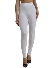 Load image into Gallery viewer, Dolce &amp; Gabbana White Nylon Stretch Slim Leggings Pants
