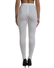 Load image into Gallery viewer, Dolce &amp; Gabbana White Nylon Stretch Slim Leggings Pants
