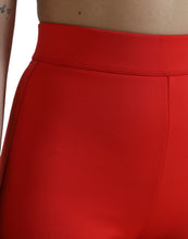 Load image into Gallery viewer, Dolce &amp; Gabbana Red Nylon Stretch Slim Leggings Pants
