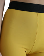 Load image into Gallery viewer, Dolce &amp; Gabbana Yellow Nylon Stretch Leggings Pants
