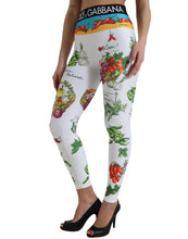 Load image into Gallery viewer, Dolce &amp; Gabbana White Vegetables High Waist Leggings Pants
