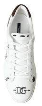 Load image into Gallery viewer, Dolce &amp; Gabbana Sleek White Leather Casual Sneakers
