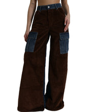 Load image into Gallery viewer, Dolce &amp; Gabbana Brown Corduroy Cargo Denim Wide Leg Jeans
