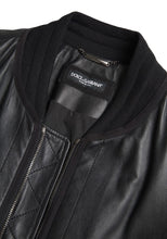 Load image into Gallery viewer, Dolce &amp; Gabbana Elegant Black Leather Bomber Jacket
