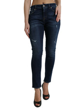 Load image into Gallery viewer, Dolce &amp; Gabbana Dark Blue Cotton Stretch Denim Skinny Jeans
