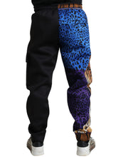 Load image into Gallery viewer, Dolce &amp; Gabbana Black Tiger Print Cargo Jogger Pants
