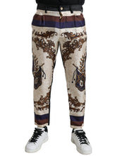 Load image into Gallery viewer, Dolce &amp; Gabbana Multicolor Heraldic Skinny Men Pants
