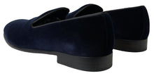 Load image into Gallery viewer, Dolce &amp; Gabbana Elegant Blue Velvet Loafers for Men
